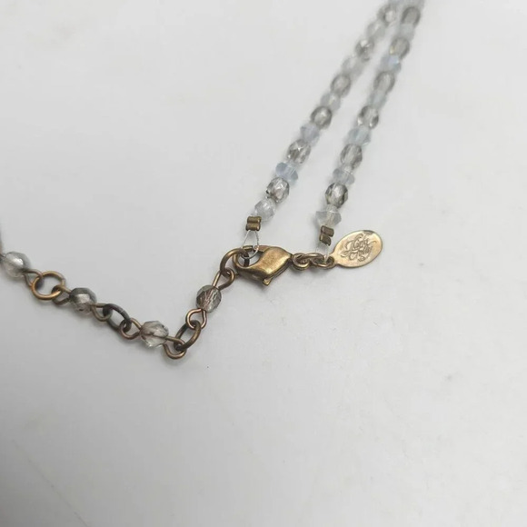 Kirks Folly Dragonfly Pendant Necklace With Beaded Strand Crystal Accents - Picture 4 of 5